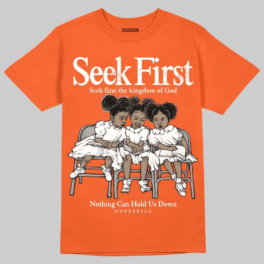 Orange Black White DopeSkill T-Shirt New Seek First Graphic sold by DopeSkill product image thumbnail 3