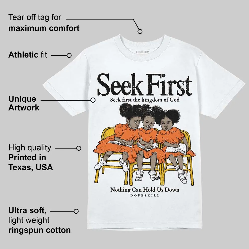 Orange Black White DopeSkill T-Shirt New Seek First Graphic sold by DopeSkill product image thumbnail 4
