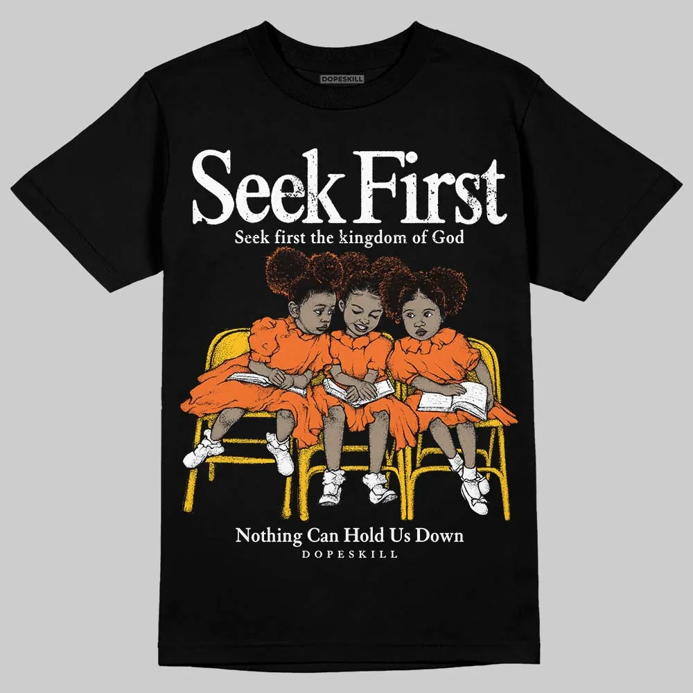 Orange Black White DopeSkill T-Shirt New Seek First Graphic sold by DopeSkill product image thumbnail 2
