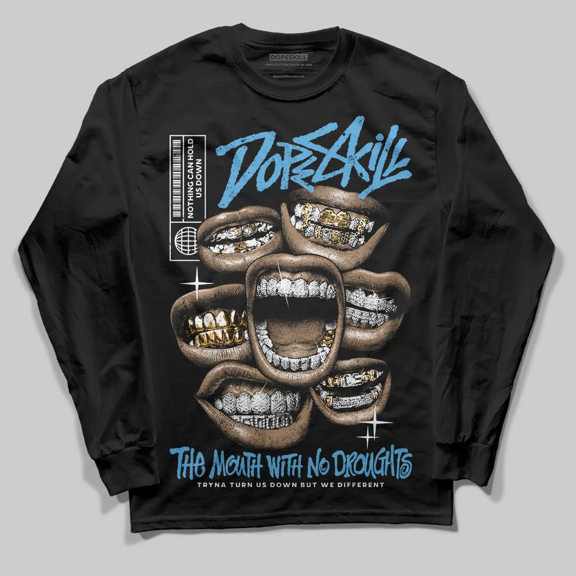 Obsidian 1s 2025 DopeSkill Long Sleeve T-Shirt The Mouth With No Droughts Graphic sold by DopeSkill product image thumbnail 2