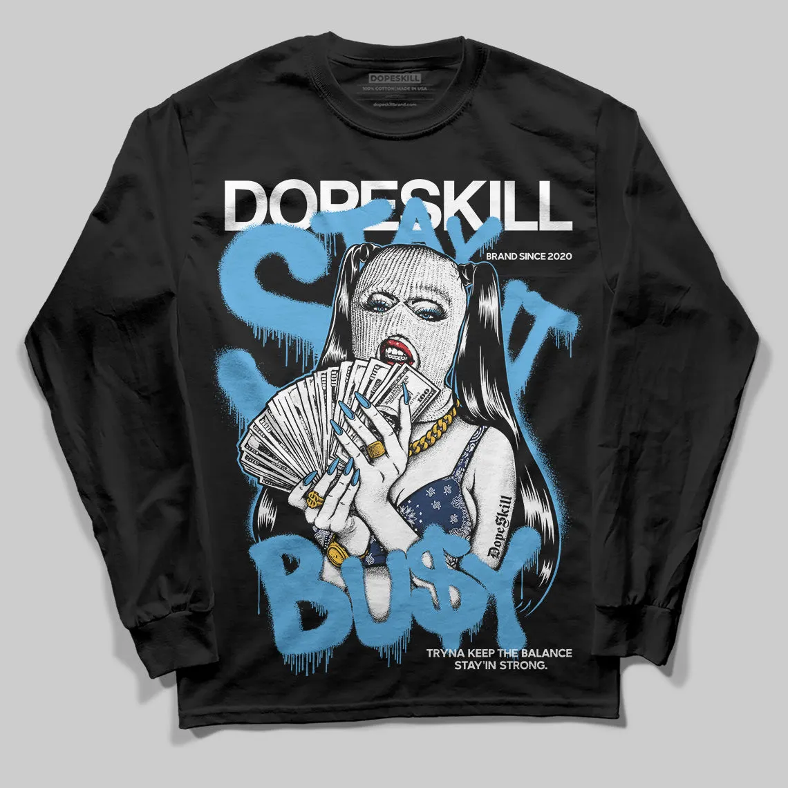 Obsidian 1s 2025 DopeSkill Long Sleeve T-Shirt Stay It Busy Graphic sold by DopeSkill product image thumbnail 2