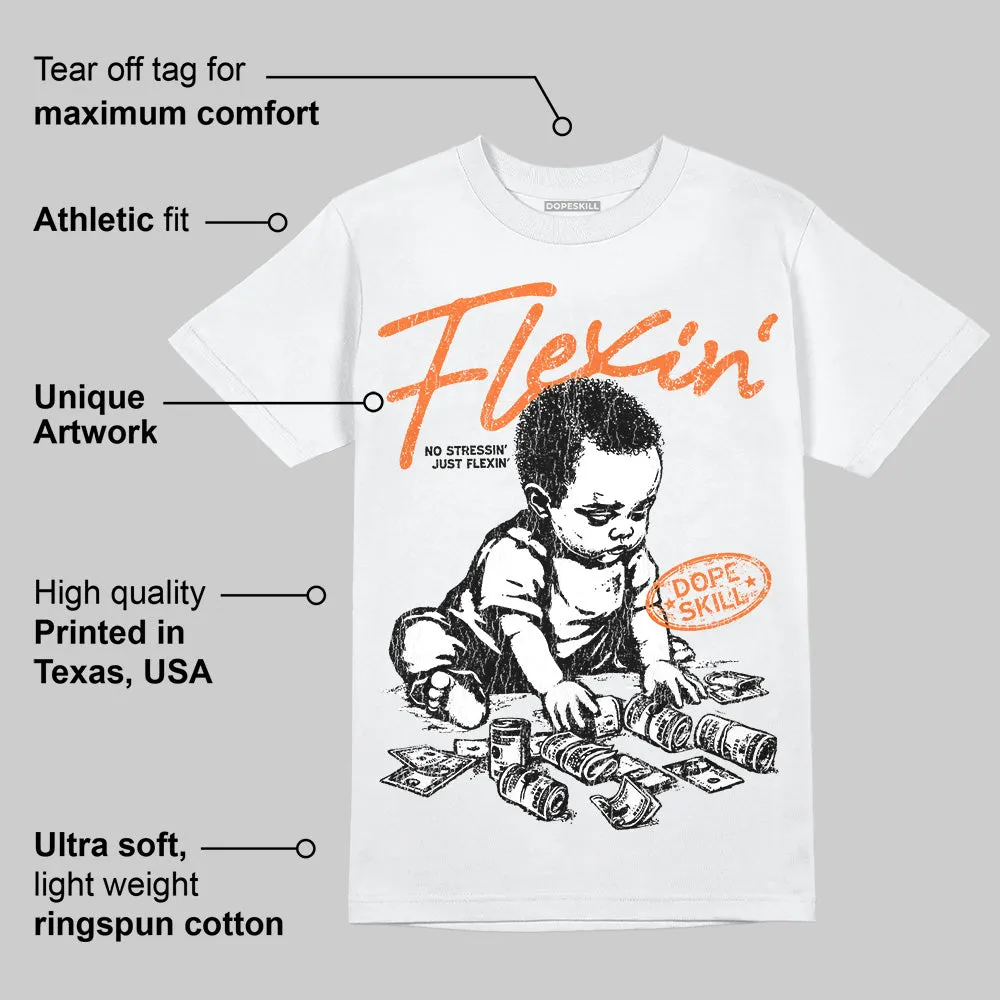 Orange Black White DopeSkill T-Shirt Flexin' Graphic sold by DopeSkill product image thumbnail 4