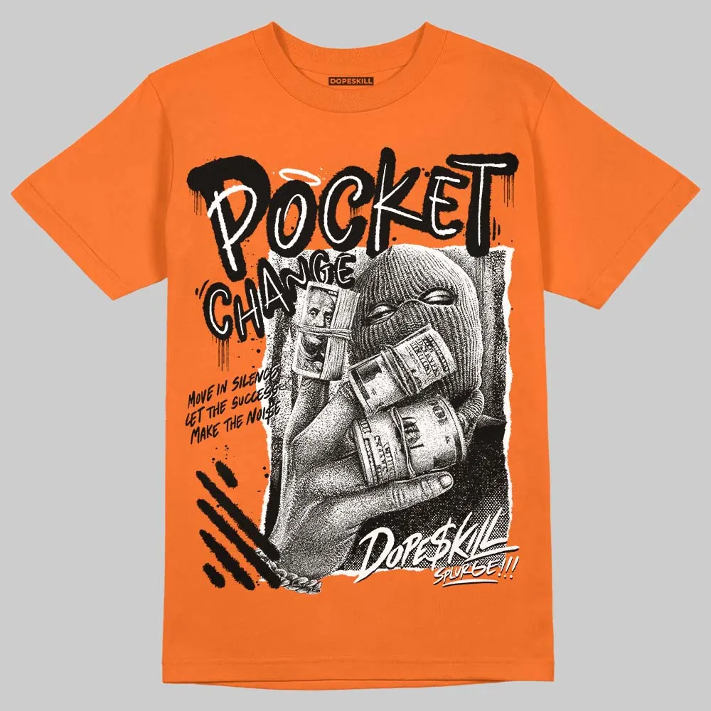 Orange Black White DopeSkill T-Shirt Pocket Change Graphic sold by DopeSkill product image thumbnail 3