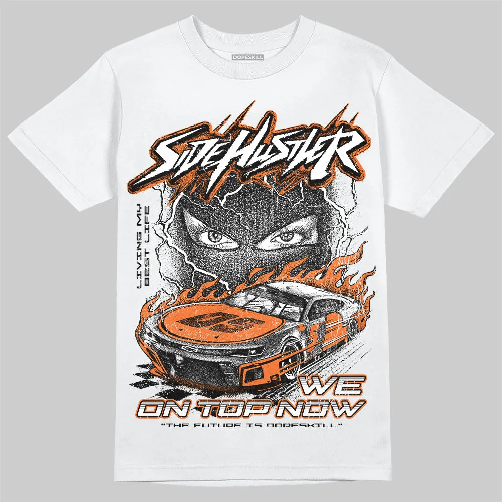 Orange Black White DopeSkill T-Shirt New Side Hustler Graphic sold by DopeSkill