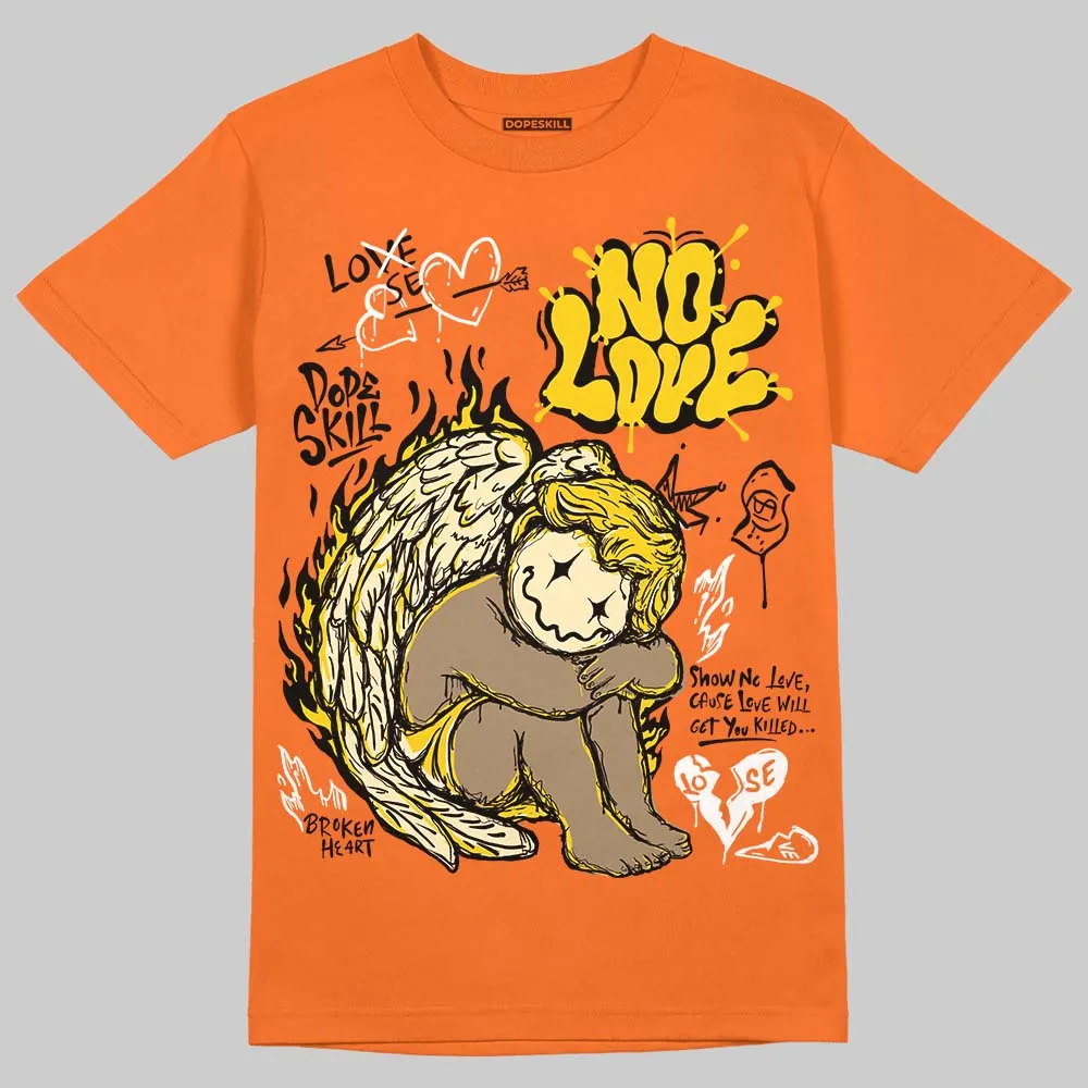 Orange Black White DopeSkill T-Shirt No Love Graphic sold by DopeSkill product image thumbnail 3
