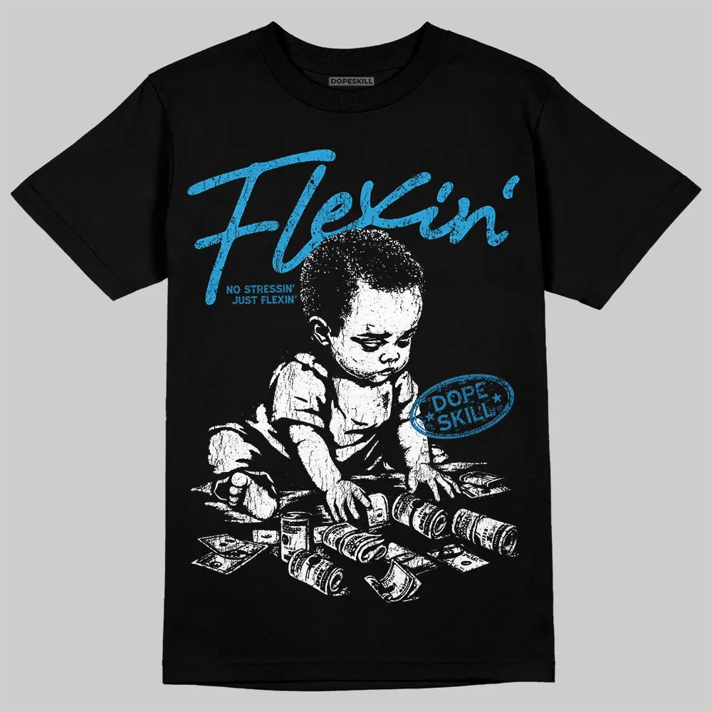 Military Blue 4s DopeSkill T-Shirt Flexin' Graphic sold by DopeSkill product image thumbnail 2