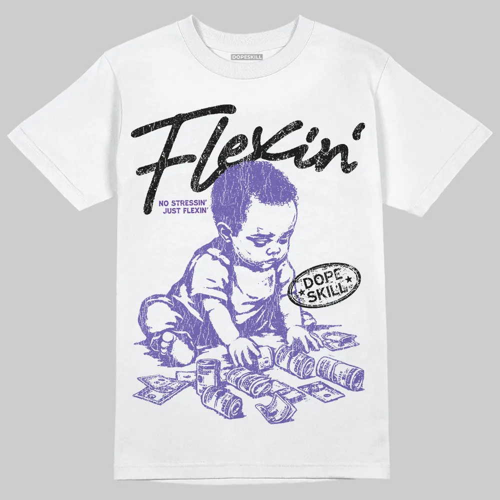 Grape 5s DopeSkill T-Shirt Flexin' Graphic sold by DopeSkill