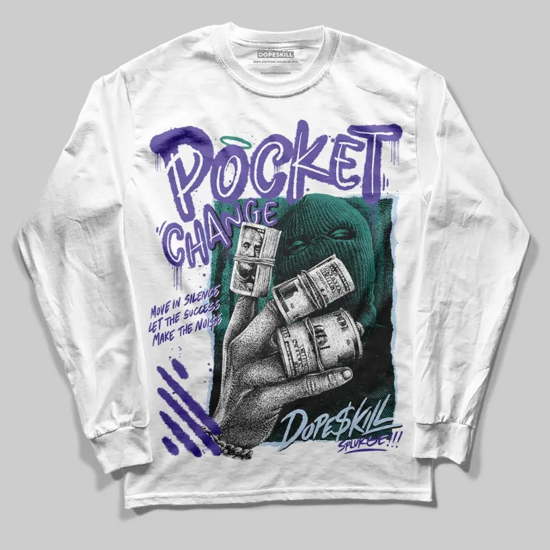 Grape 5s DopeSkill Long Sleeve T-Shirt Pocket Change Graphic sold by DopeSkill