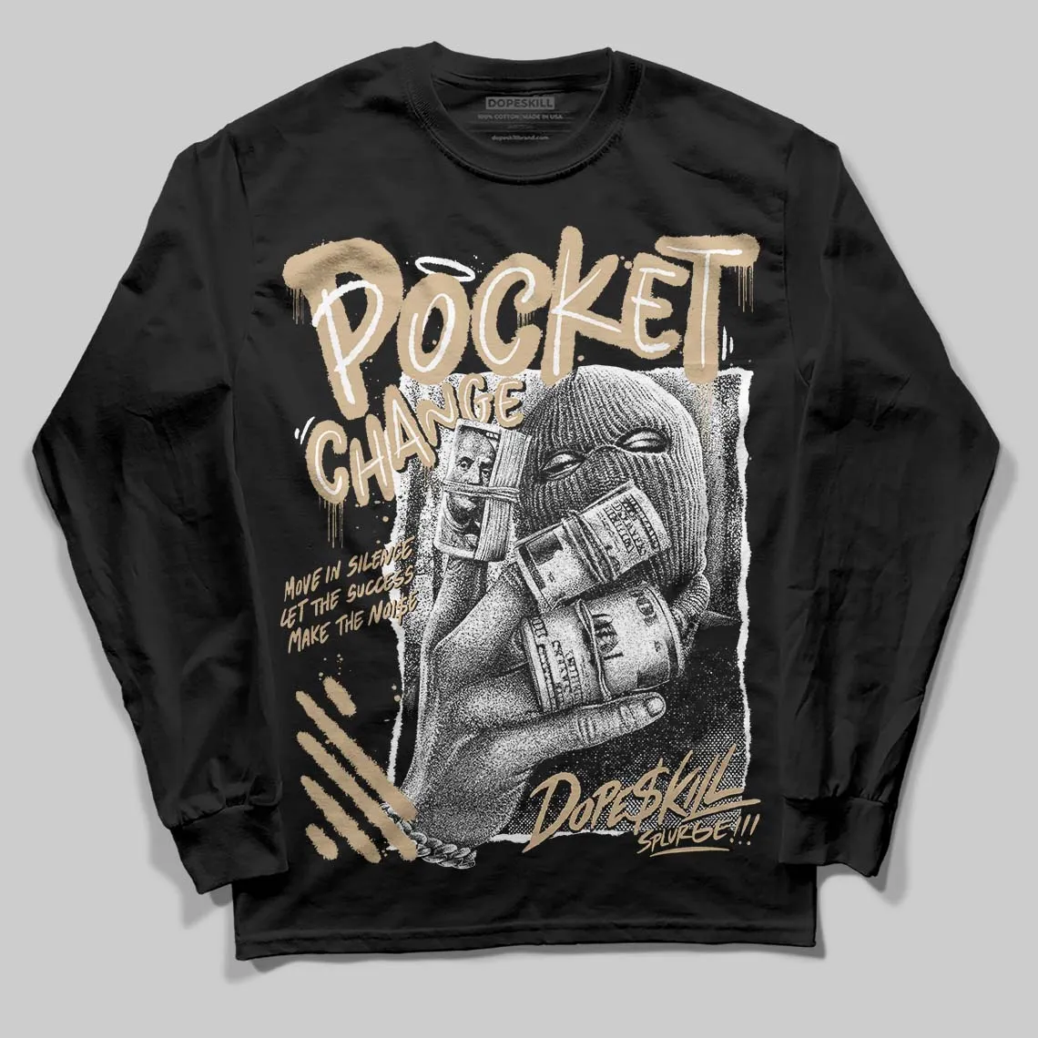 TAN Collection DopeSkill Long Sleeve T-Shirt Pocket Change Graphic sold by DopeSkill
