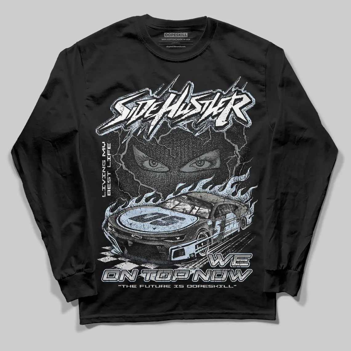Cool Grey 9s DopeSkill Long Sleeve T-Shirt New Side Hustler Graphic sold by DopeSkill product image thumbnail 2