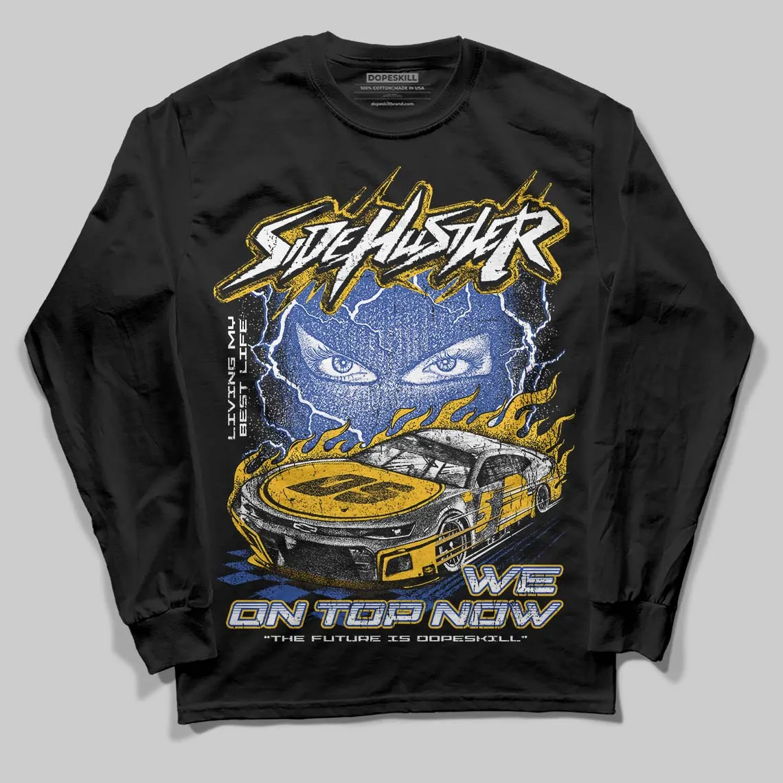 Royal Blue Collection DopeSkill Long Sleeve T-Shirt New Side Hustler Graphic sold by DopeSkill product image thumbnail 2