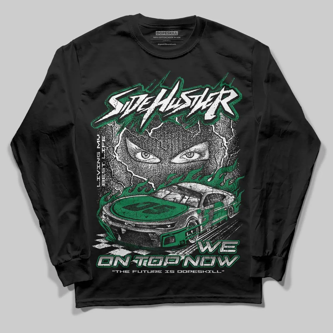Green Collection DopeSkill Long Sleeve T-Shirt New Side Hustler Graphic sold by DopeSkill product image thumbnail 2
