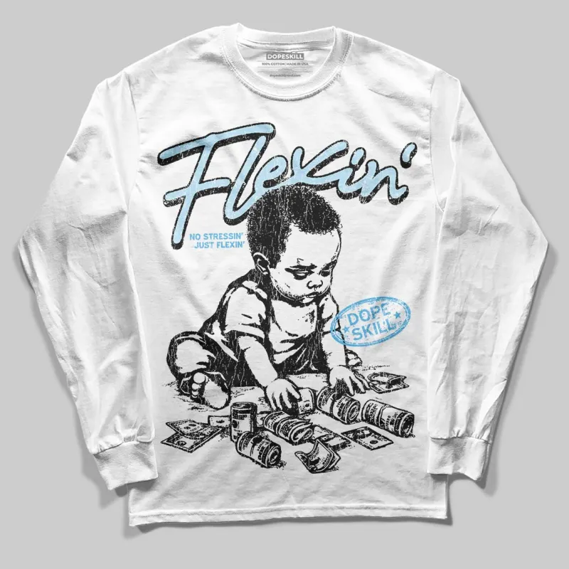 Legend Blue 11s DopeSkill Long Sleeve T-Shirt Flexin' Graphic sold by DopeSkill
