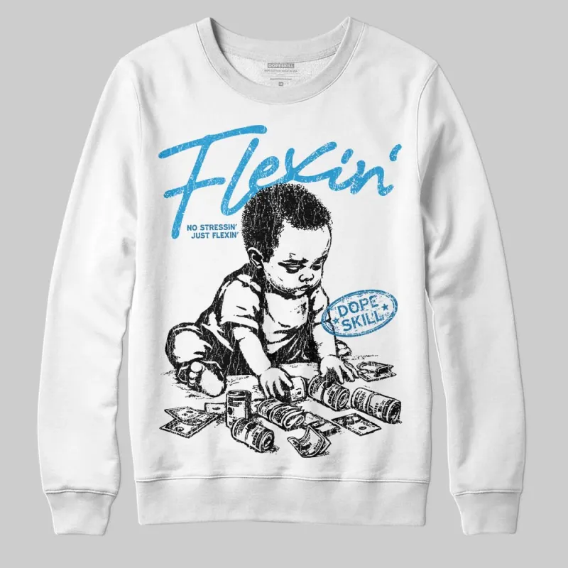 Military Blue 4s DopeSkill Sweatshirt Flexin' Graphic sold by DopeSkill