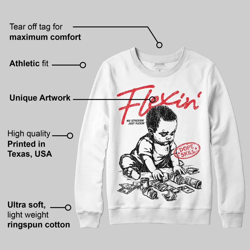 Cherry 11s DopeSkill Sweatshirt Flexin' Graphic sold by DopeSkill product image thumbnail 4