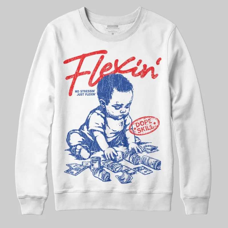 Royal Blue Collection DopeSkill Sweatshirt Flexin' Graphic sold by DopeSkill
