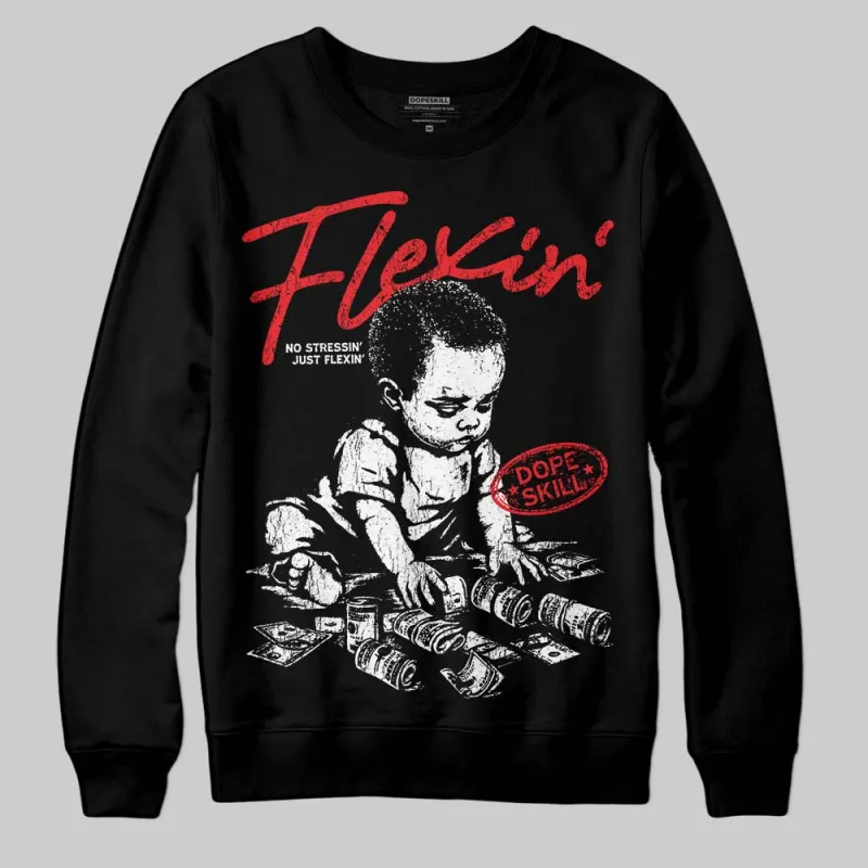 Red Collection DopeSkill Sweatshirt Flexin' Graphic sold by DopeSkill