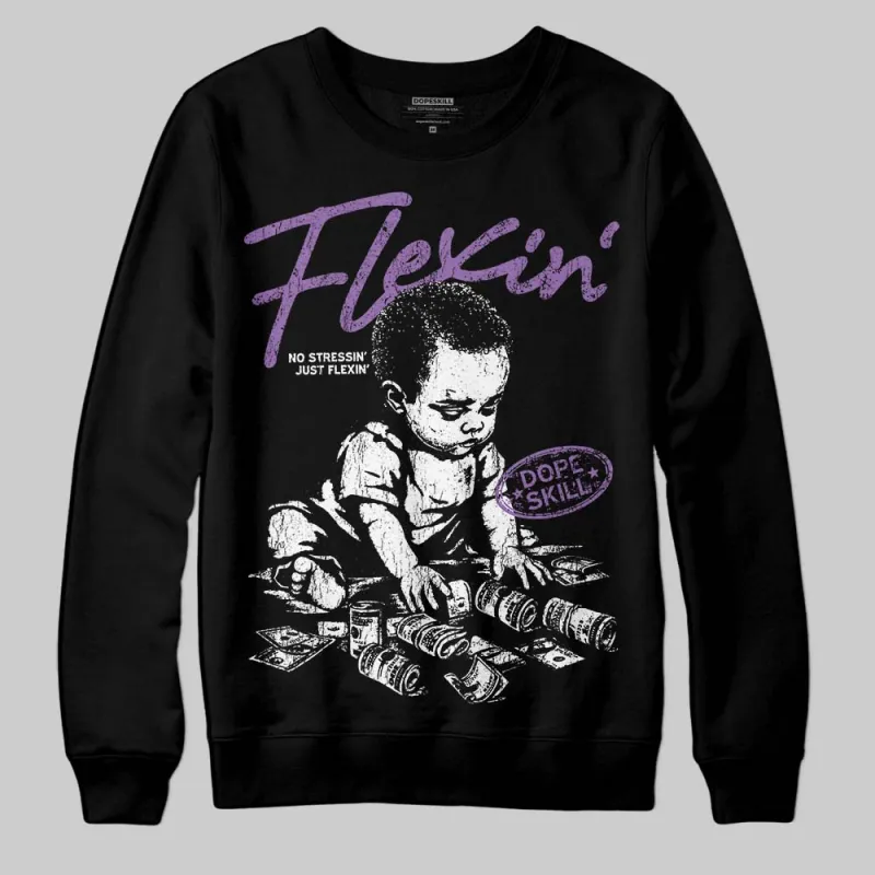 PURPLE Collection DopeSkill Sweatshirt Flexin' Graphic sold by DopeSkill