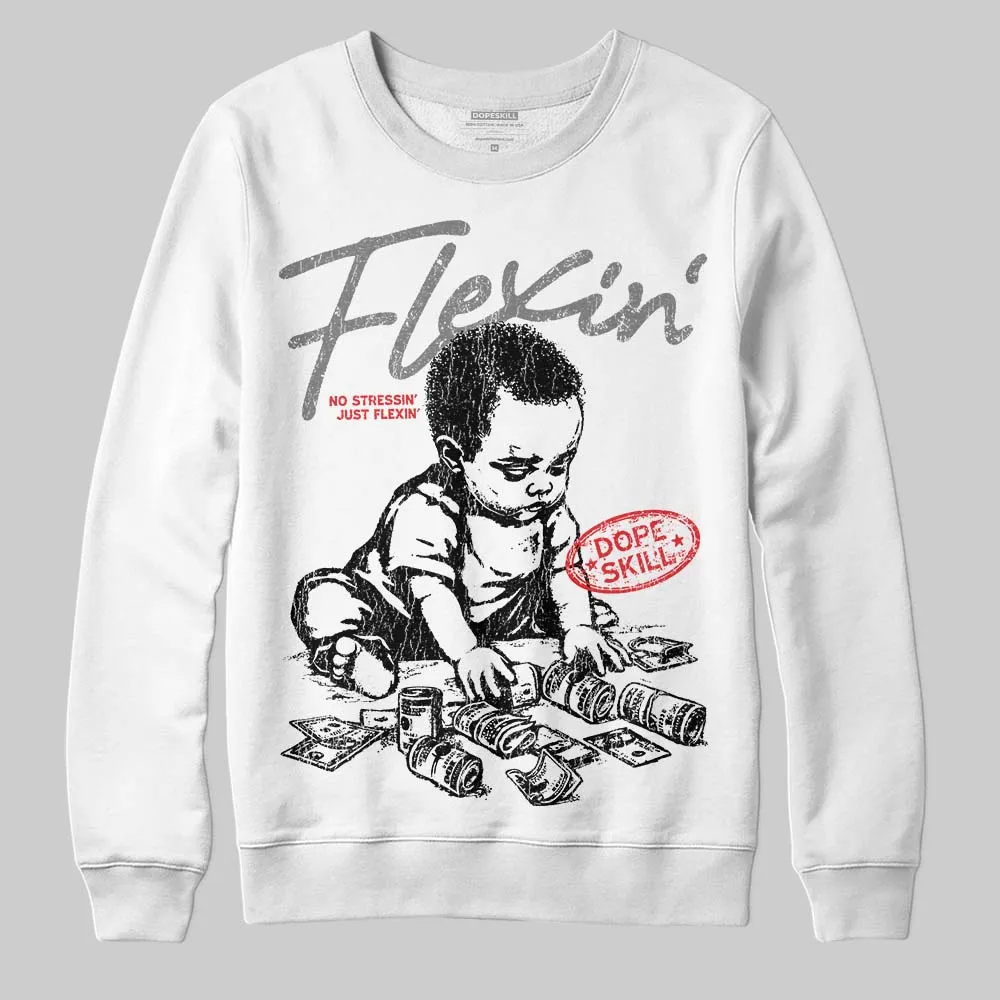 Grey Collection DopeSkill Sweatshirt Flexin' Graphic sold by DopeSkill