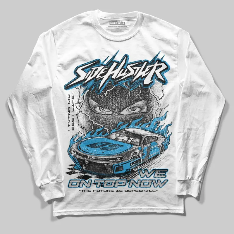 Military Blue 4s DopeSkill Long Sleeve T-Shirt New Side Hustler Graphic sold by DopeSkill
