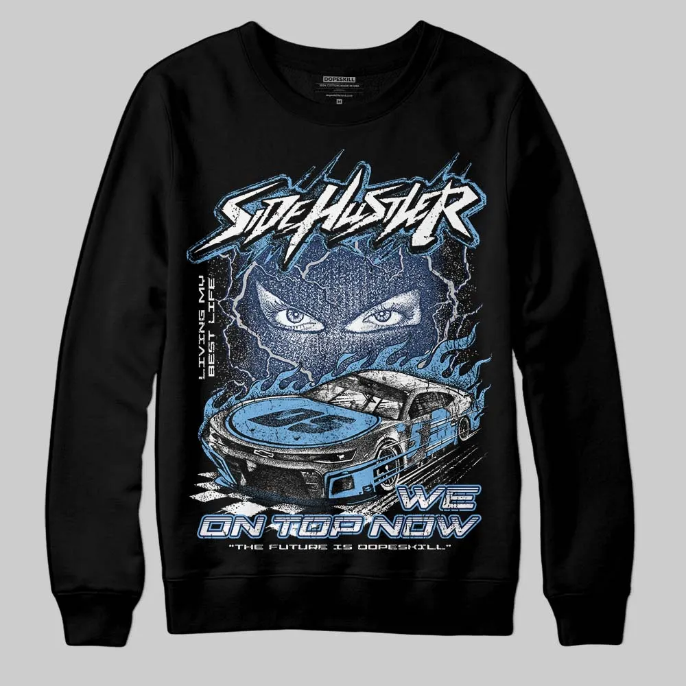 Summit White Navy 4s DopeSkill Sweatshirt New Side Hustler Graphic sold by DopeSkill product image thumbnail 2