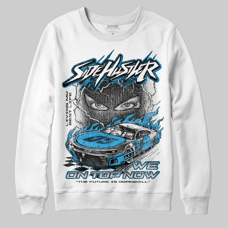 Military Blue 4s DopeSkill Sweatshirt New Side Hustler Graphic sold by DopeSkill