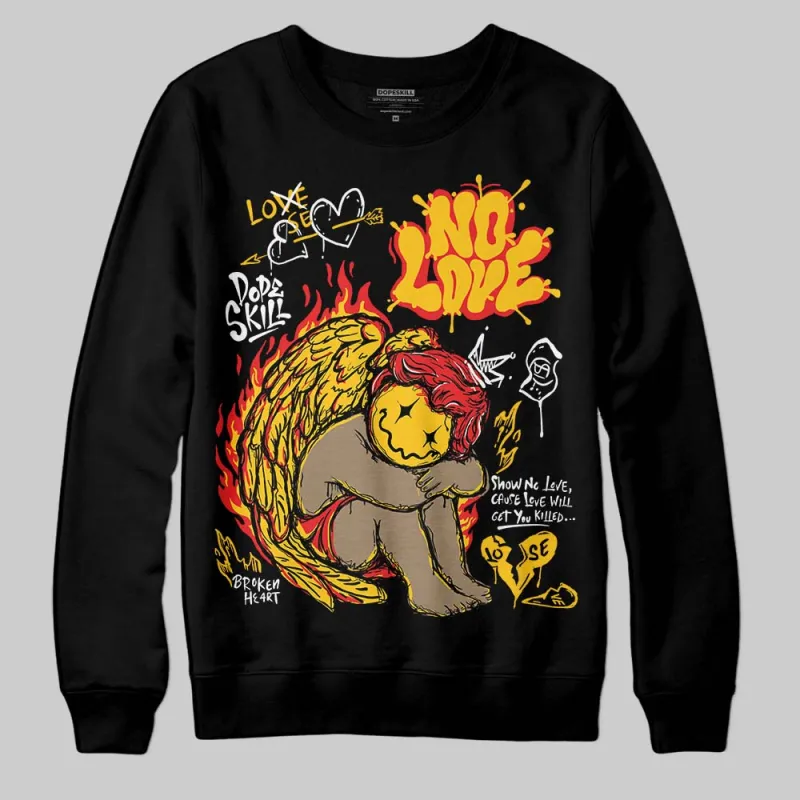 Yellow Collection DopeSkill Sweatshirt No Love Graphic sold by DopeSkill