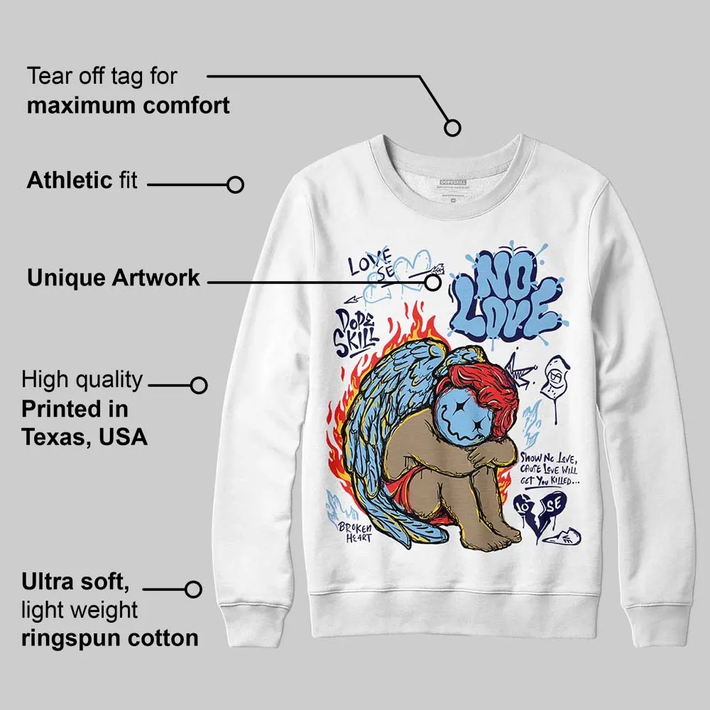 University Blue Collection DopeSkill Sweatshirt No Love Graphic sold by DopeSkill product image thumbnail 3