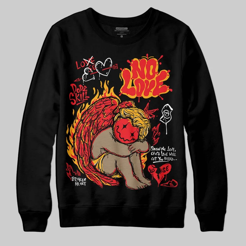 Red Collection DopeSkill Sweatshirt No Love Graphic sold by DopeSkill