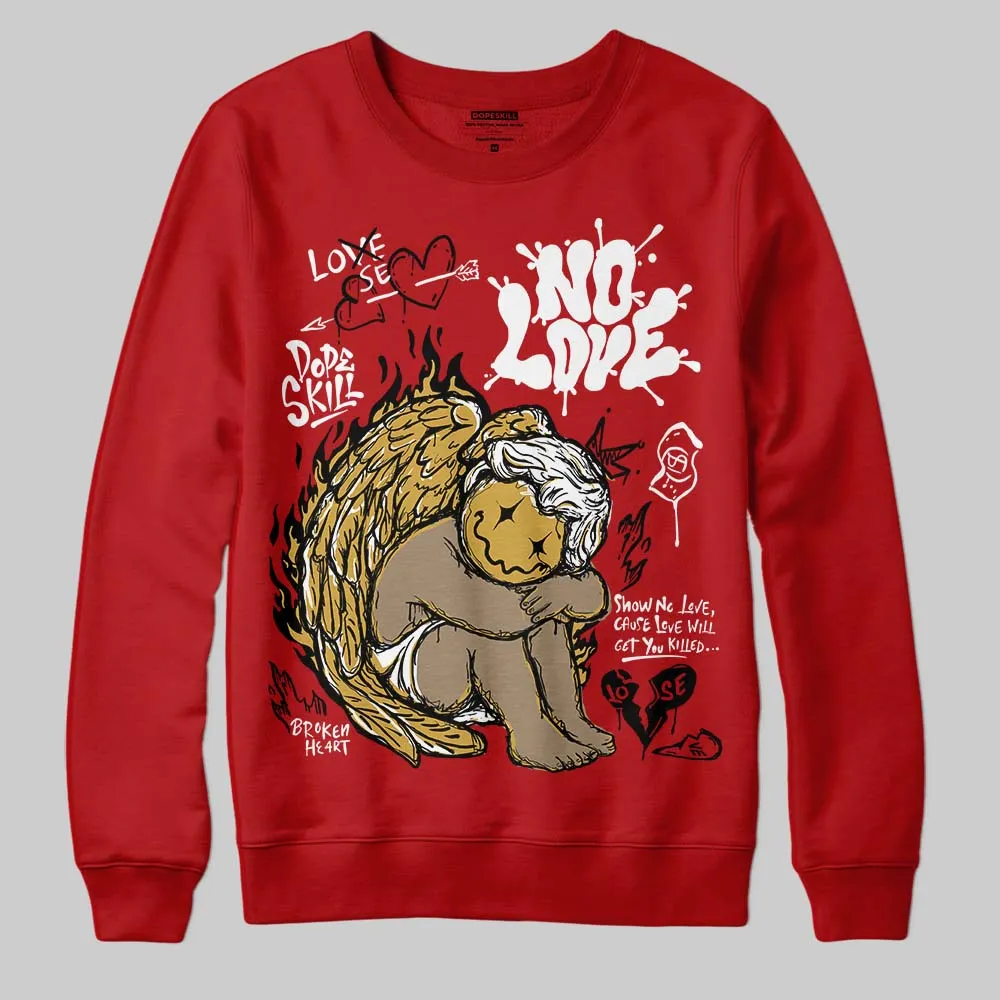 Red Collection DopeSkill Sweatshirt No Love Graphic sold by DopeSkill product image thumbnail 3