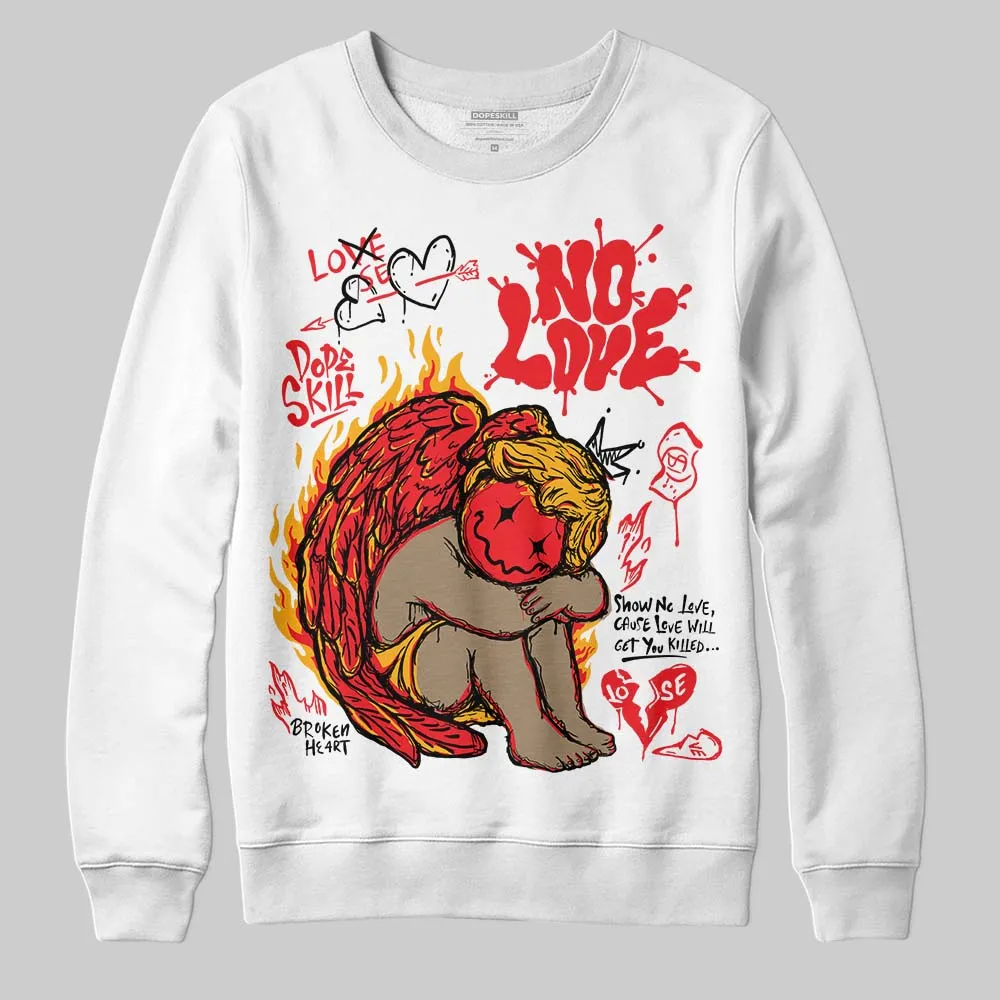 Red Collection DopeSkill Sweatshirt No Love Graphic sold by DopeSkill product image thumbnail 2
