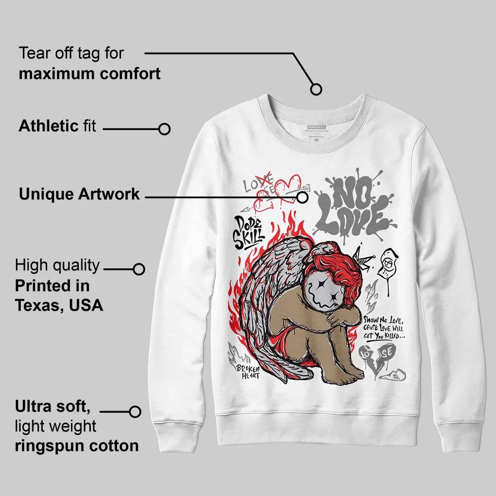 Grey Collection DopeSkill Sweatshirt No Love Graphic sold by DopeSkill product image thumbnail 3