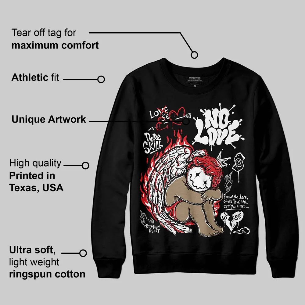 Black and White Collection DopeSkill Sweatshirt No Love Graphic sold by DopeSkill product image thumbnail 3