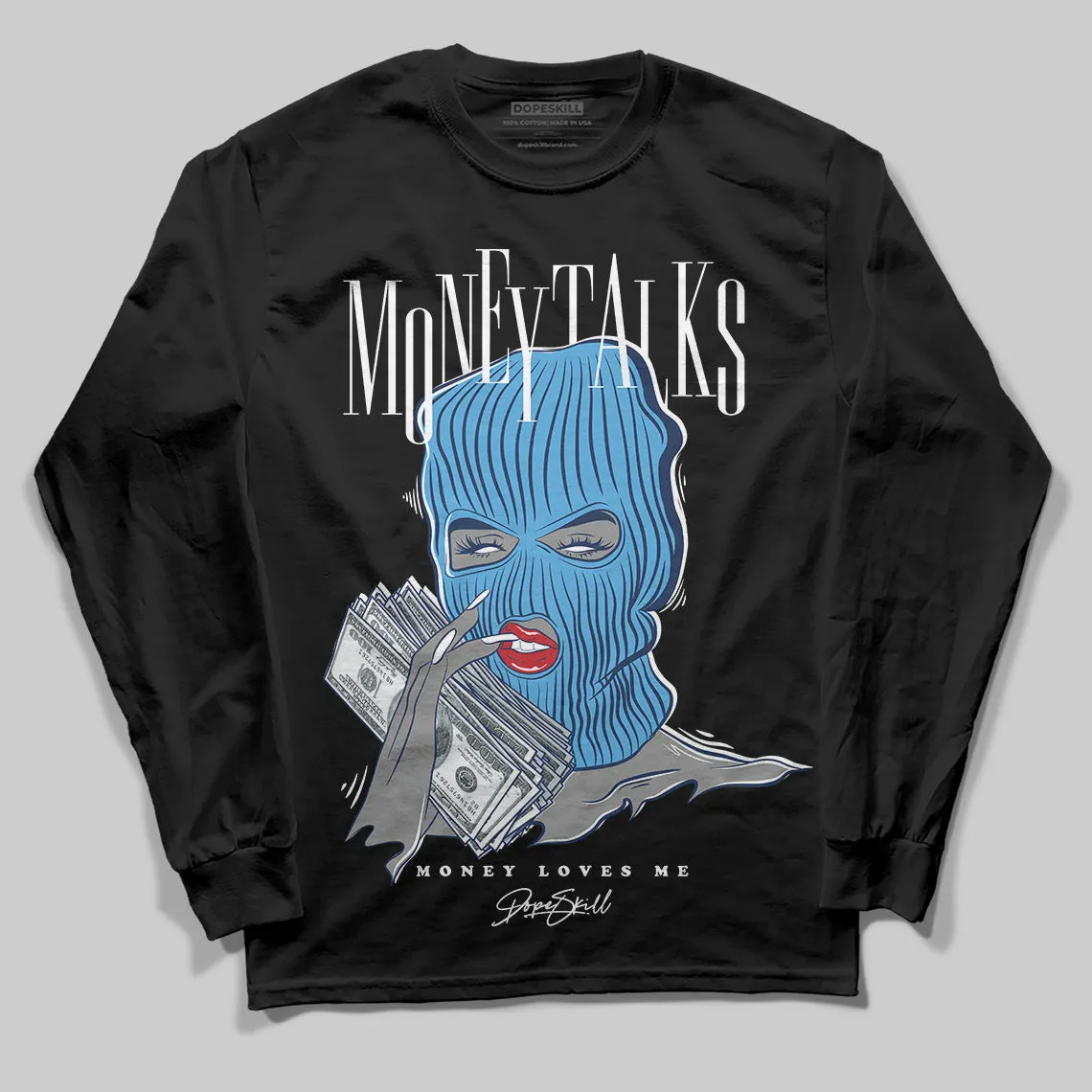 Obsidian 1s 2025 DopeSkill Long Sleeve T-Shirt Money Talks Graphic sold by DopeSkill product image thumbnail 2