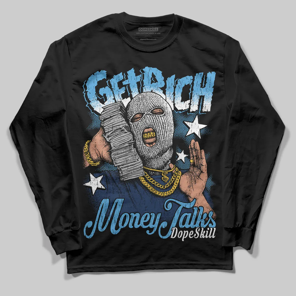 Obsidian 1s 2025 DopeSkill Long Sleeve T-Shirt Get Rich Graphic sold by DopeSkill product image thumbnail 2