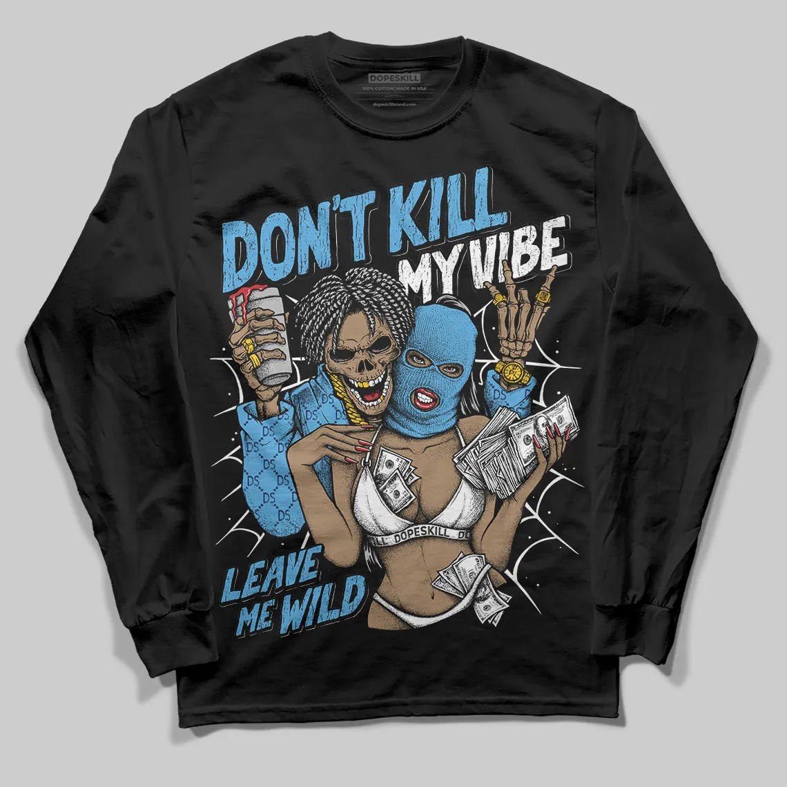 Obsidian 1s 2025 DopeSkill Long Sleeve T-Shirt Don't Kill My Vibe Graphic sold by DopeSkill product image thumbnail 2