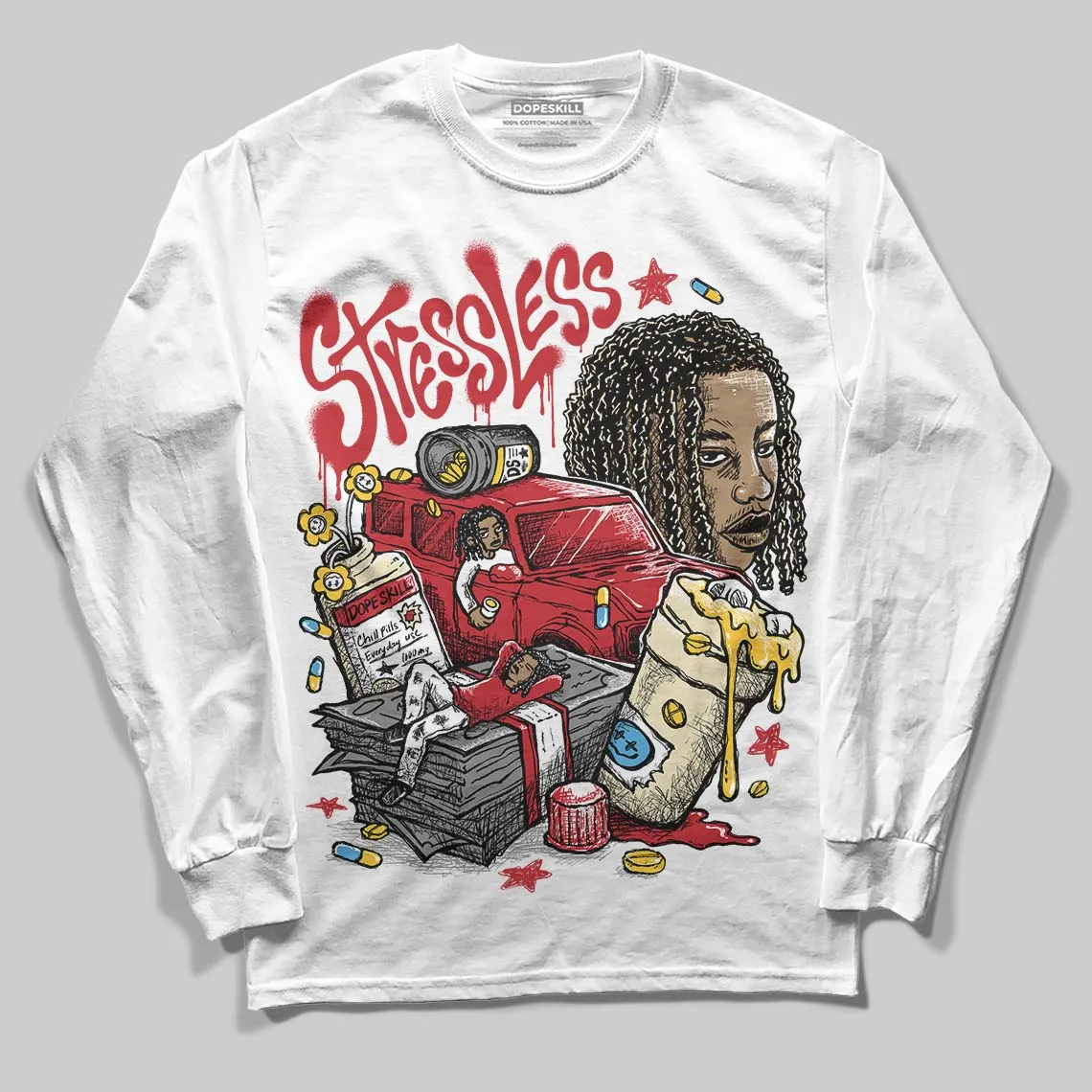 Union LA x Air Retro OG 1s DopeSkill Long Sleeve T-Shirt Stressless Graphic sold by DopeSkill
