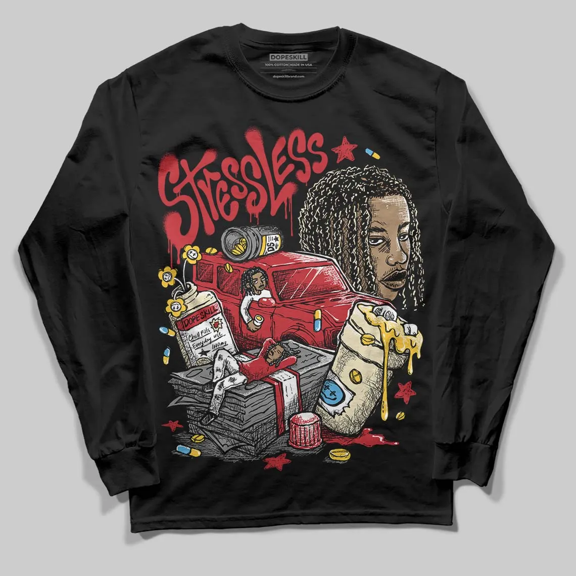 Union LA x Air Retro OG 1s DopeSkill Long Sleeve T-Shirt Stressless Graphic sold by DopeSkill product image thumbnail 2