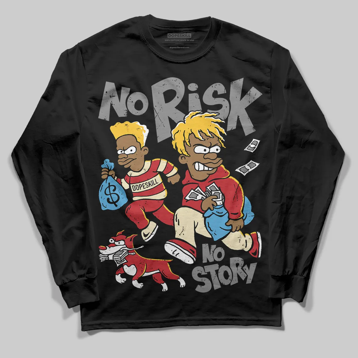 Union LA x Air Retro OG 1s DopeSkill Long Sleeve T-Shirt No Risk No Story Graphic sold by DopeSkill product image thumbnail 2
