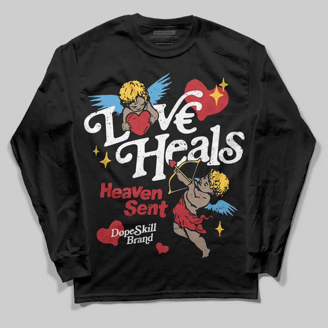 Union LA x Air Retro OG 1s DopeSkill Long Sleeve T-Shirt New Love Heals Graphic sold by DopeSkill product image thumbnail 2