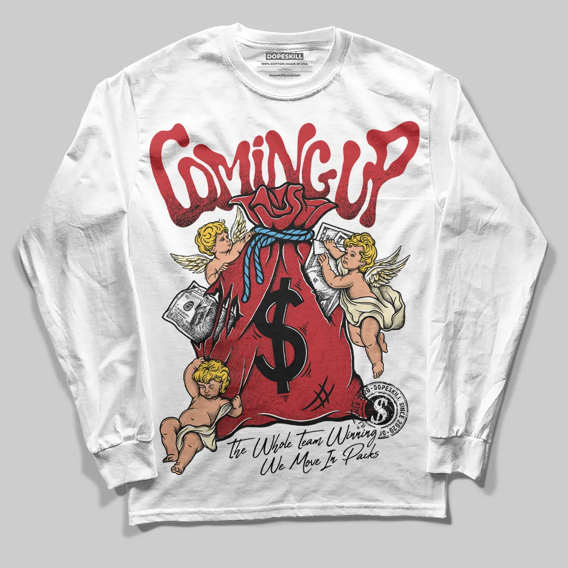 Union LA x Air Retro OG 1s DopeSkill Long Sleeve T-Shirt Money Bag Coming Up Graphic sold by DopeSkill