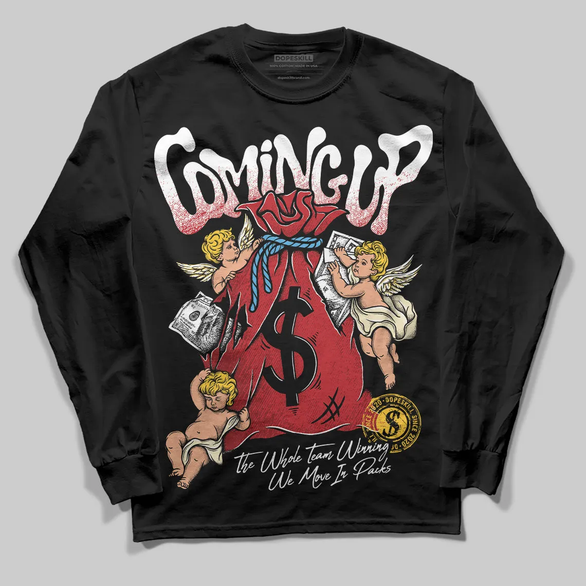 Union LA x Air Retro OG 1s DopeSkill Long Sleeve T-Shirt Money Bag Coming Up Graphic sold by DopeSkill product image thumbnail 2