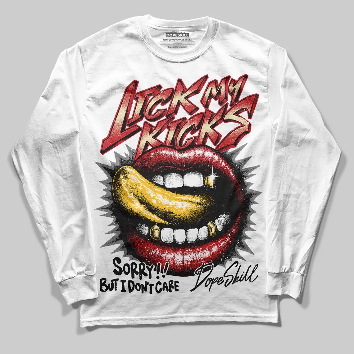 Union LA x Air Retro OG 1s DopeSkill Long Sleeve T-Shirt Lick My Kicks Graphic sold by DopeSkill