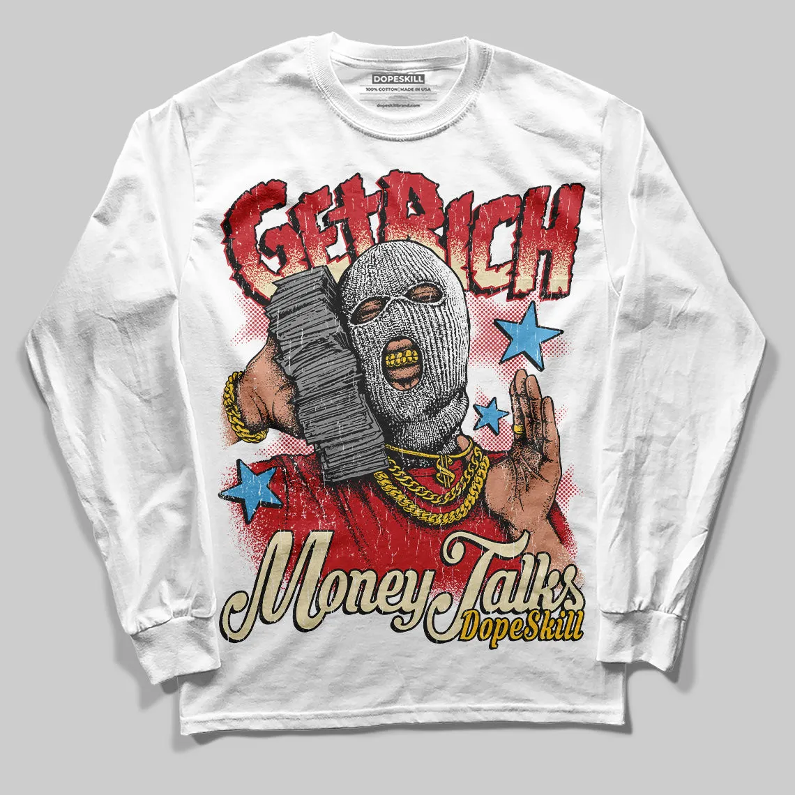 Union LA x Air Retro OG 1s DopeSkill Long Sleeve T-Shirt Get Rich Graphic sold by DopeSkill
