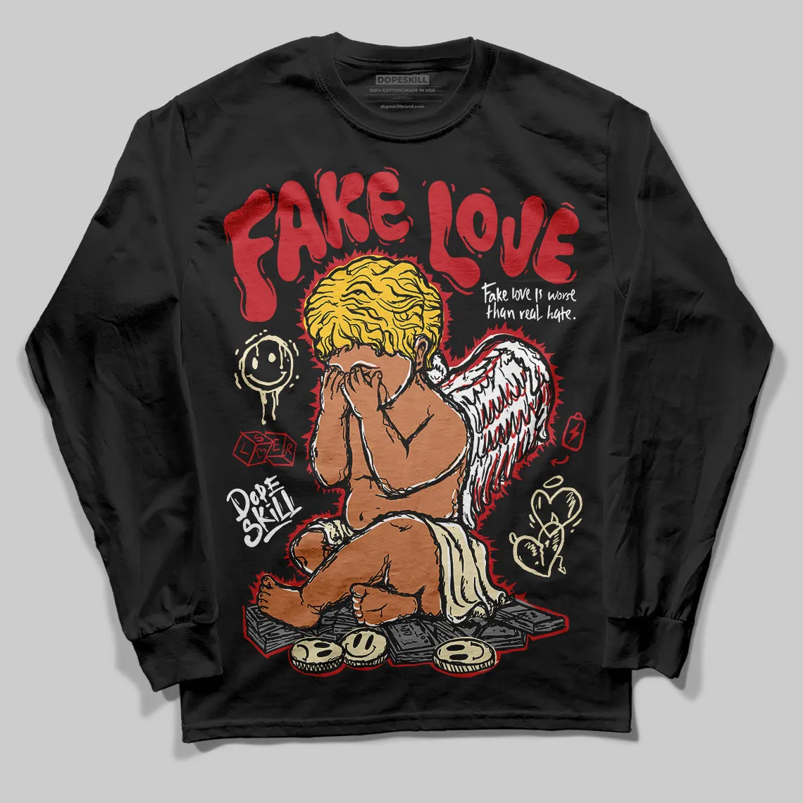 Union LA x Air Retro OG 1s DopeSkill Long Sleeve T-Shirt False Love Graphic sold by DopeSkill product image thumbnail 2