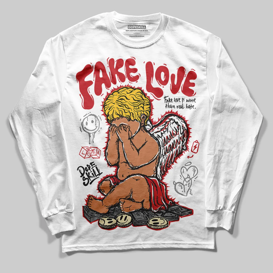 Union LA x Air Retro OG 1s DopeSkill Long Sleeve T-Shirt False Love Graphic sold by DopeSkill