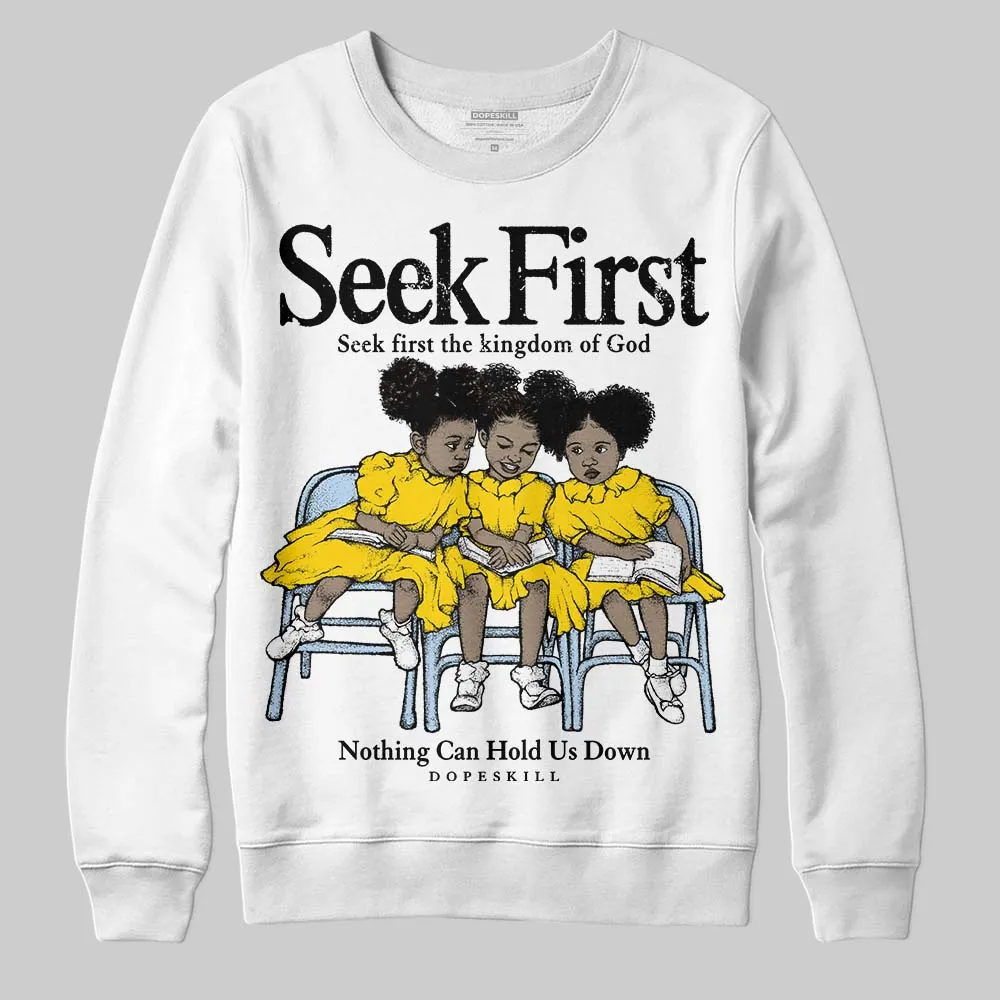 Yellow Ochre 6s DopeSkill Sweatshirt New Seek First Graphic sold by DopeSkill product image thumbnail 2