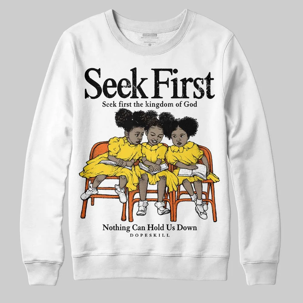 Black Tour Yellow AJ 4 Thunder DopeSkill Sweatshirt New Seek First Graphic sold by DopeSkill product image thumbnail 2