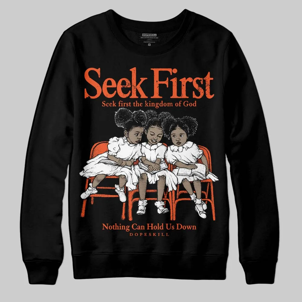 Orange Milk DopeSkill Sweatshirt New Seek First Graphic sold by DopeSkill product image thumbnail 2