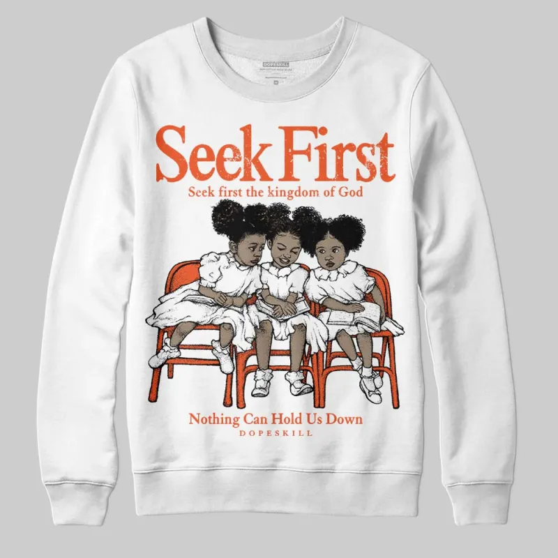 Orange Milk DopeSkill Sweatshirt New Seek First Graphic sold by DopeSkill